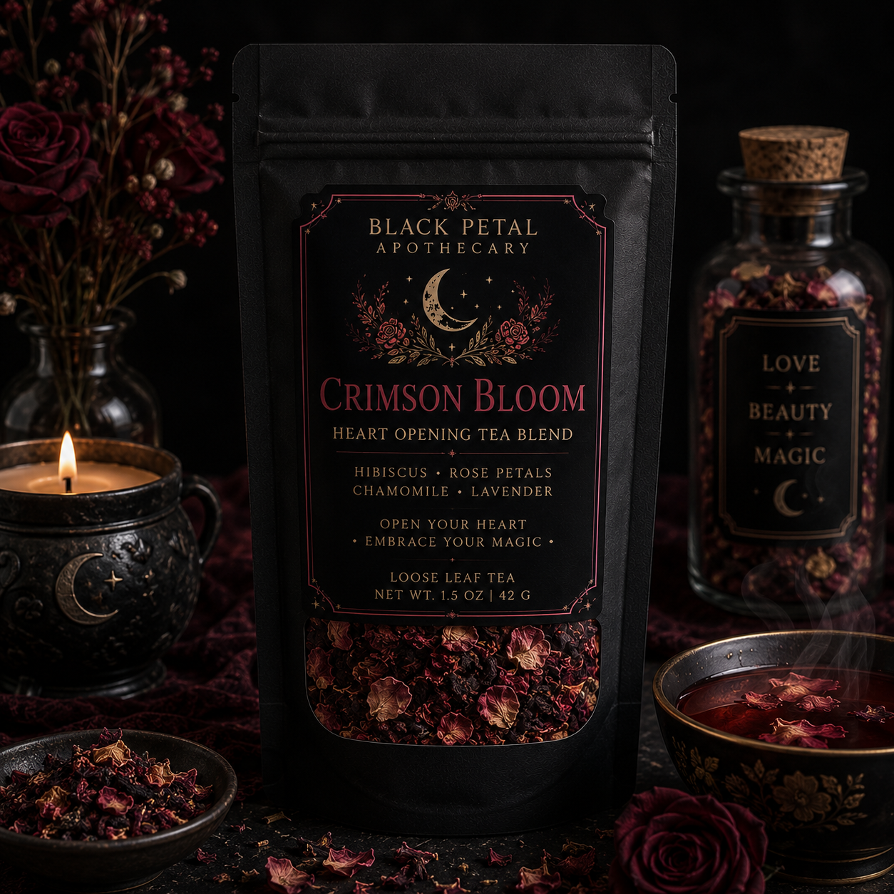 Crimson Bloom – 1.5oz Botanical Tea